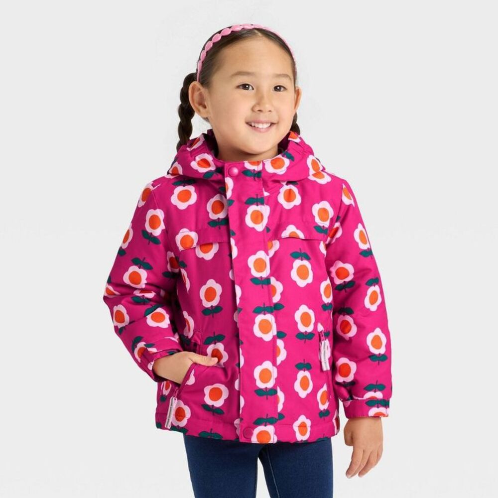 Baby Girls' Floral 3-in-1 Snowplay Jacket - Cat & Jack Pink 18M
